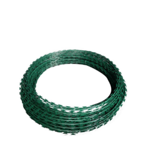 Green razor wire Double Galvanized