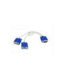 2-Way VGA Splitter Cable; 1 Male 2 Female